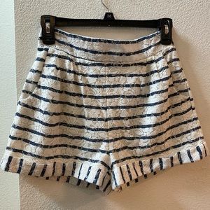 Stripped lacy shorts